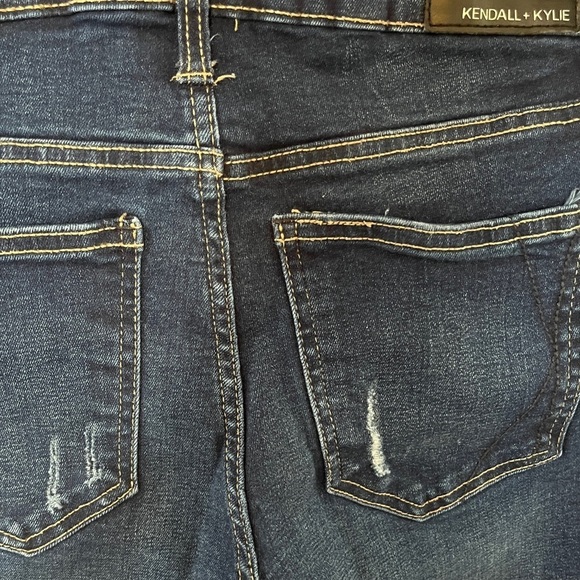 Kendall + Kylie Ultra Babe Skinny Jeans 25 Dark Wash Blue Distressed - Picture 11 of 16
